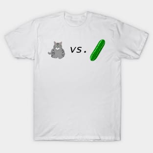 Grey Cat vs. Cucumber T-Shirt